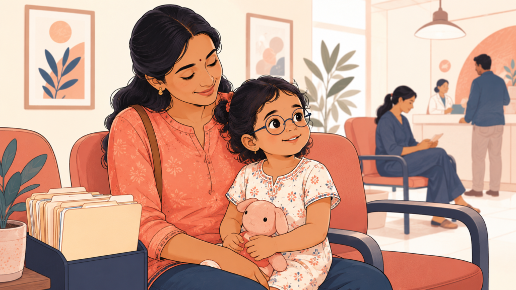 preventive health, health screening, pediatric health, eye check-up, astigmatism, toddler health, qavach, vision screening